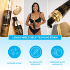 Buy now Bondi Sands Liquid Gold Self Tanning Foam | Lightweight + Quick Dry Foam Enriched with Argan Oil, Provides a Hydrated Streak-Free Tan | 6.76 Oz/200 mL at indiglob india