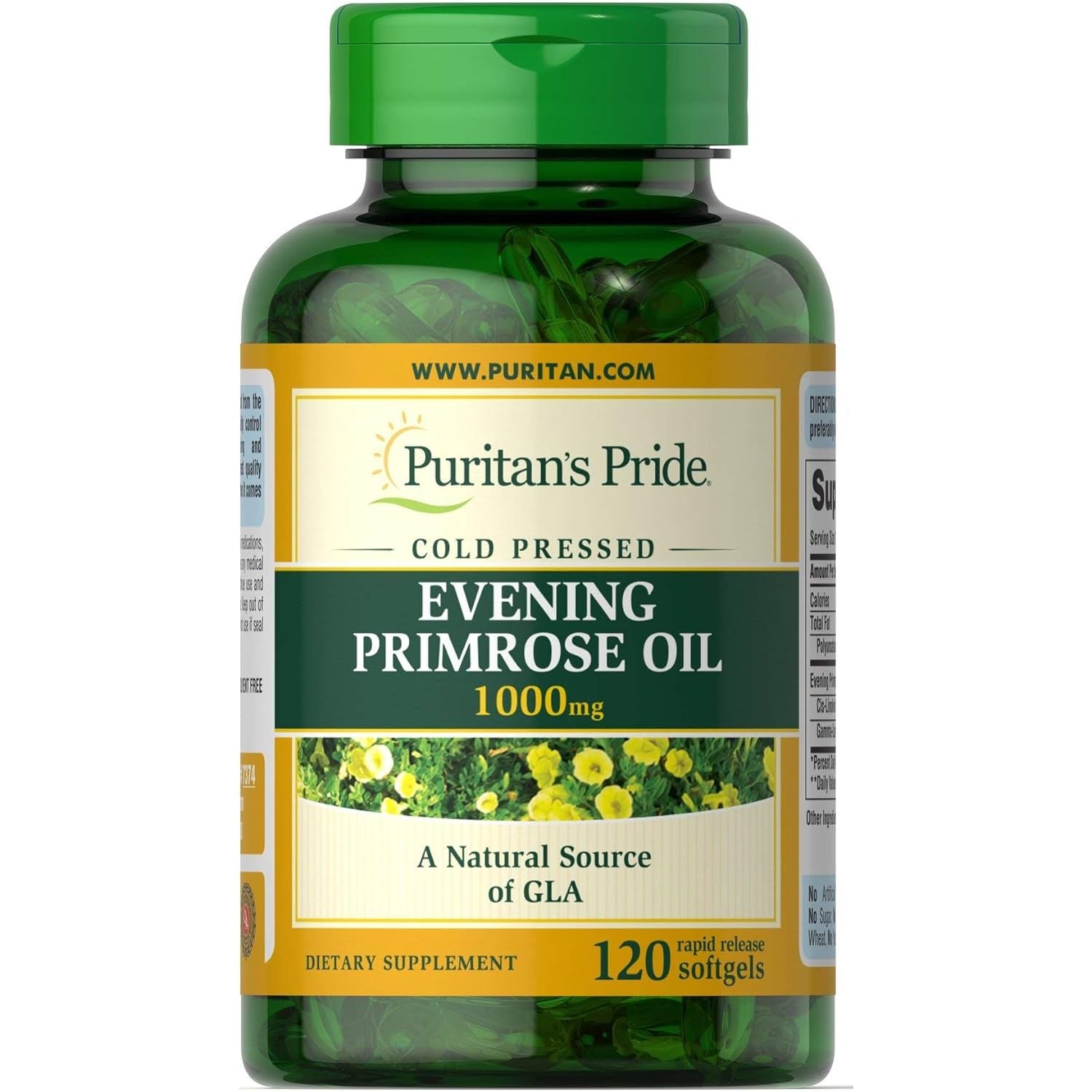 Buy now Puritans Pride Evening Primrose Oil 1000 Mg With Gla, 120 Count Default at indiglob india