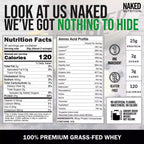Buy now NAKED Whey 2LB 100% Grass Fed Whey Protein Powder - Only 1 Ingredient, Unflavored Whey Protein, Undenatured, Gluten Free, Soy Free, No GMOs, No Preservatives at indiglob india