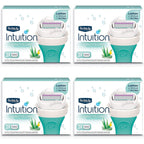 Schick Intuition Pure Nourishment Womens Razor Refills with Coconut Milk and Almond Oil, 3 Count (Pack of 4) | Pack of 4, Coconut Milk, Almond Oil