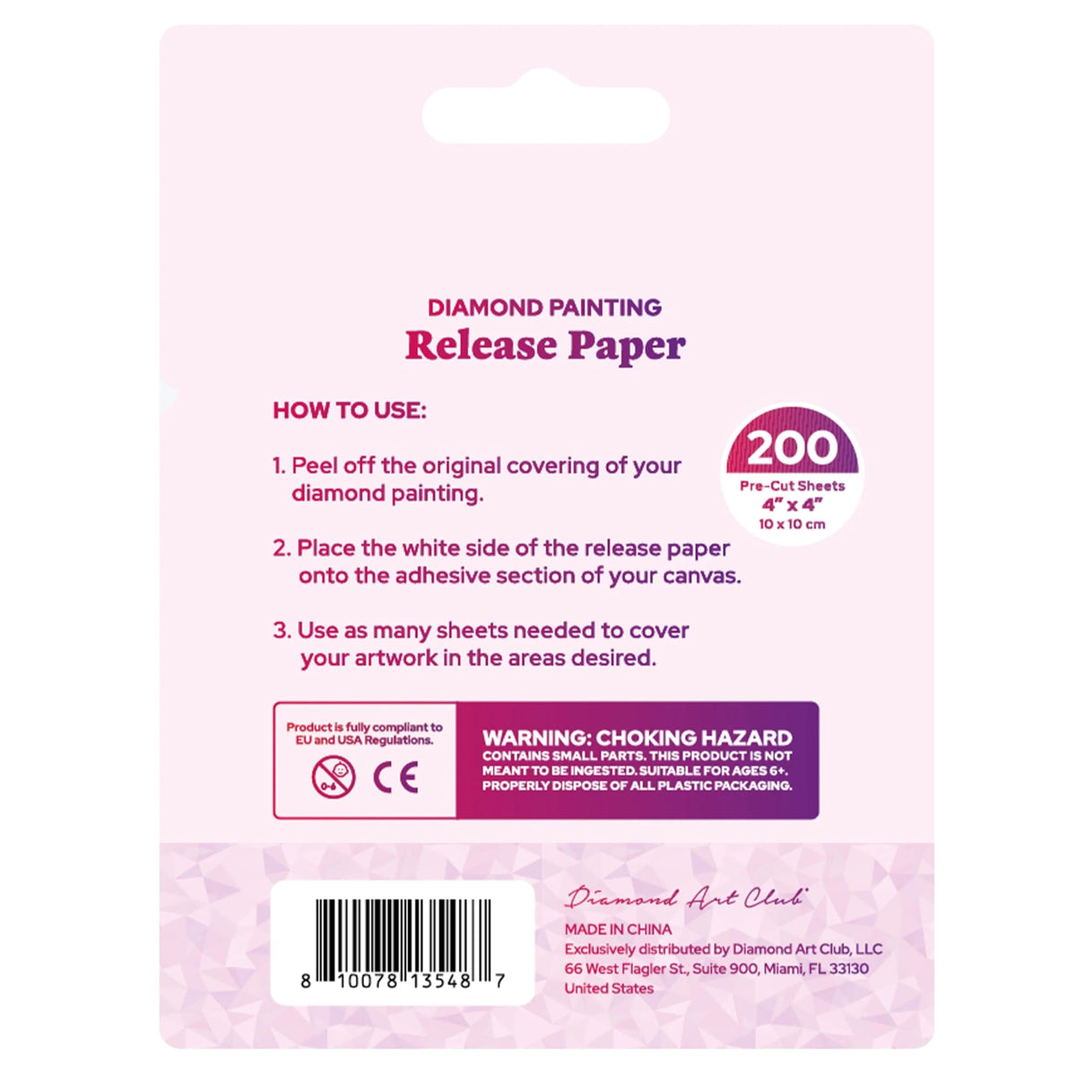 DIAMOND ART CLUB 200-Piece Diamond Painting Release Paper Pack