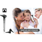 Buy now Third Generation Dr Mom Slimline Stainless LED Pocket Otoscope with Soft White Natural Hue Light Spectrum in Clamshell Packaging at indiglob india