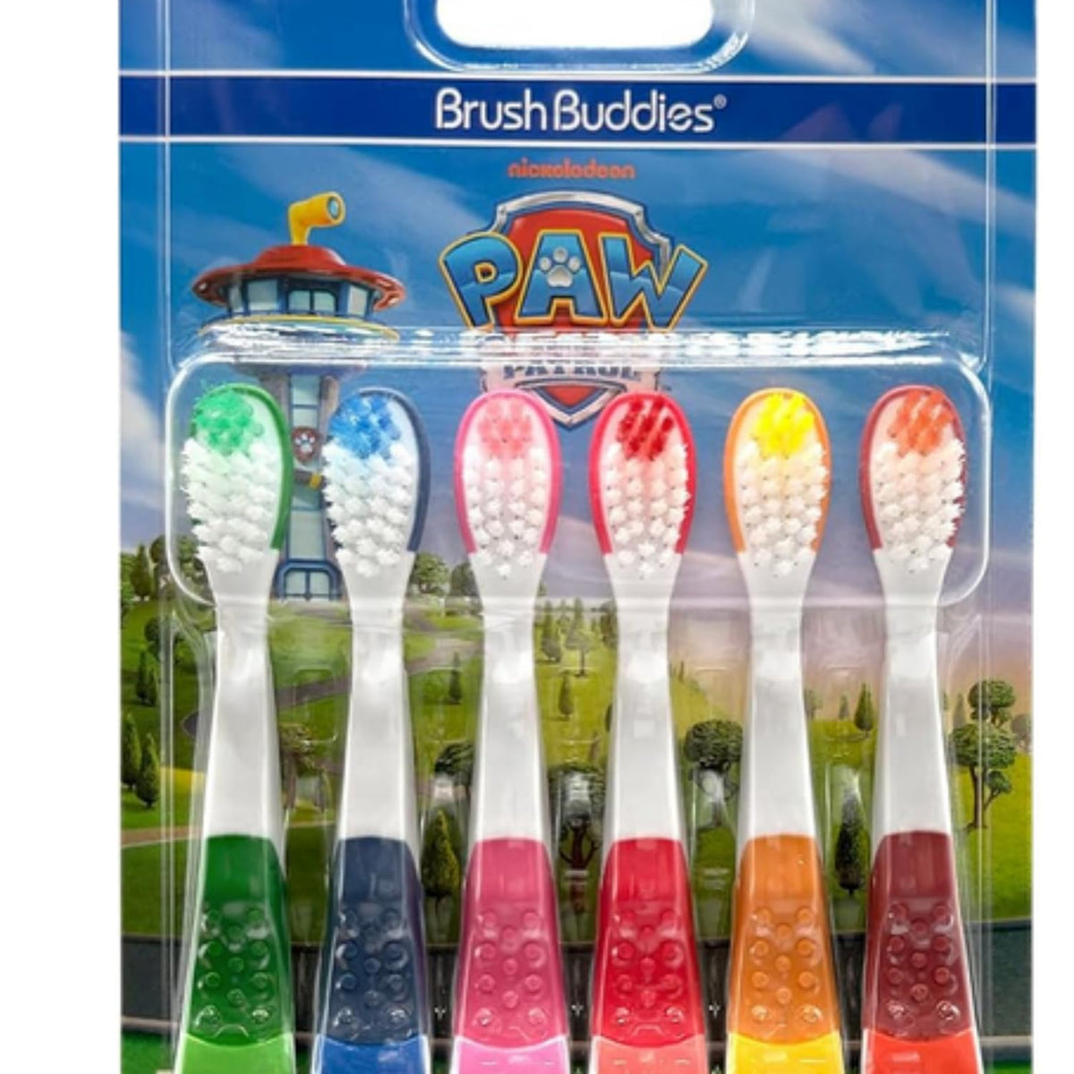 Brush Buddies Paw Patrol Kids Toothbrush Set of 6 Pack Soft Bristle Toothbrushes for Toddlers Ages 2+, Extra Gentle Bristles, Small Head, Easy Grip Handle, Fun Paw Patrol Characters, Kids Oral Care