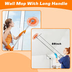 Keyloland Wall Mop, Primium 68” Wall Cleaner, High-Quality Baseboard Cleaner, Professional-Grade Baseboard Cleaner Tool with Handle, Superior Quality Dust Mop, Efficient cleaning tools