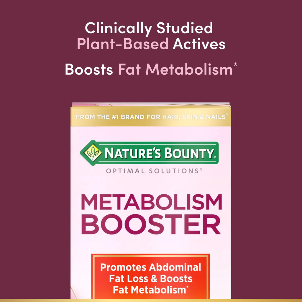 Nature's Bounty Optimal Solutions Metabolism Booster Supplement, 60 Count