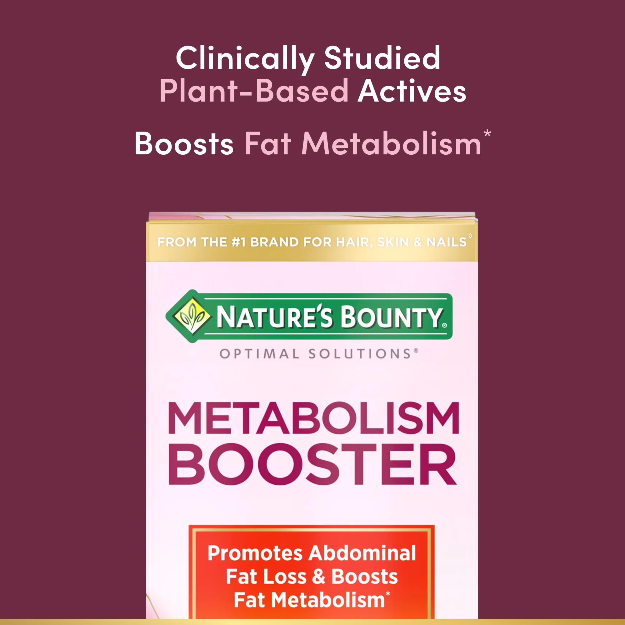 Nature's Bounty Optimal Solutions Metabolism Booster Supplement, 60 Count