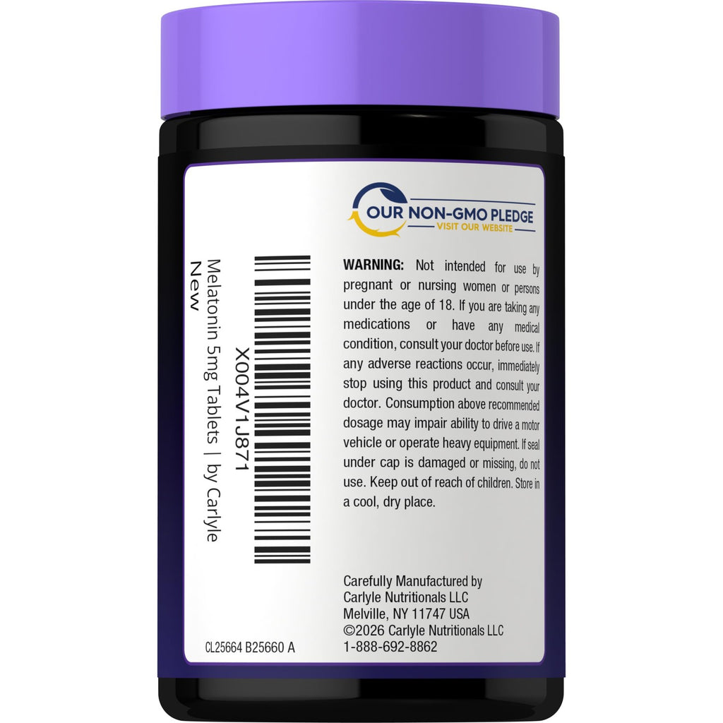 Carlyle Melatonin 5mg | 180 Sustained Release Tablets