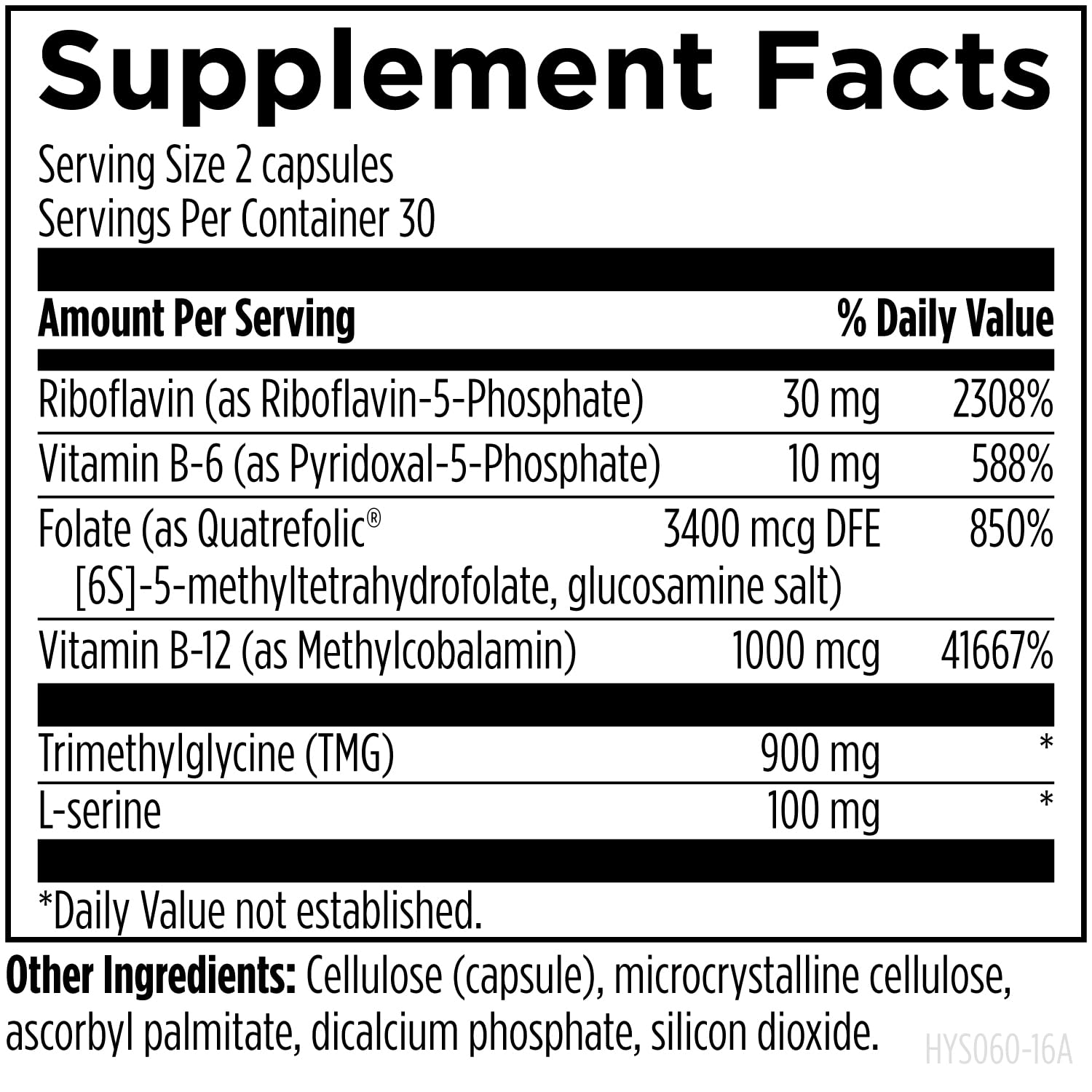 Designs for Health Homocysteine Supreme - Methylated B Vitamins with Riboflavin, B6, B12, Folate, L-Serine & TMG for Brain Support & Heart Health - Methylated Multivitamin (60 Capsules)