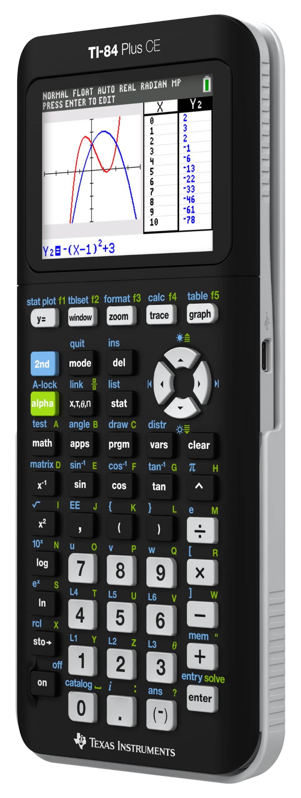 Texas Instruments TI-84 Plus CE Color Graphing Calculator, Black