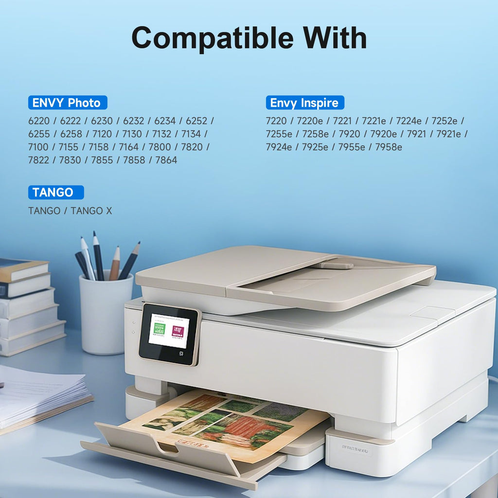 64 Black Ink Cartridges Compatible for HP Ink 64 64XL Black Ink Cartridge for HP Printers Fit for Envy Photo 7855 7858 7155 7800 6255 Inspire 7900e 7955e 7255e 7950e 7958e 7200e Tango Printer (2 Pack)