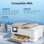 64 Black Ink Cartridges Compatible for HP Ink 64 64XL Black Ink Cartridge for HP Printers Fit for Envy Photo 7855 7858 7155 7800 6255 Inspire 7900e 7955e 7255e 7950e 7958e 7200e Tango Printer (2 Pack)
