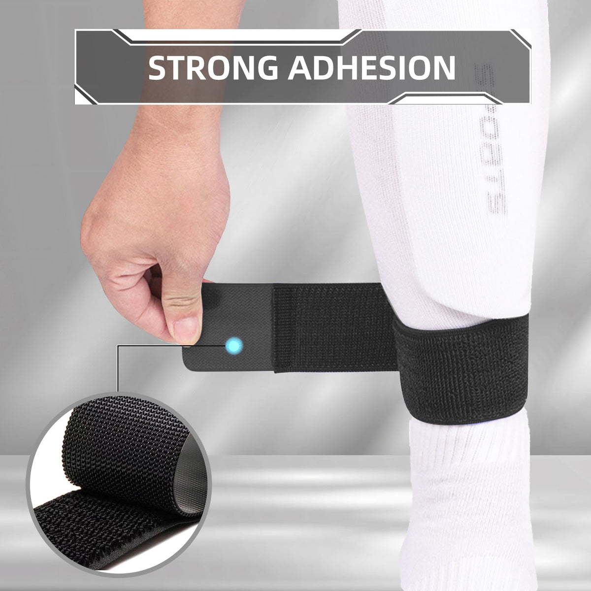 4PCS Elastic Soccer Shin Guard Straps for Kids Youth Adult