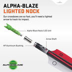Wicked Ridge by TenPoint Match 400 - Lighted 20” Carbon Crossbow Arrows (Pack of 3) - 400-Grains, .004” Straightness - With Alpha-Blaze Lighted Nock & Alpha-Nock HP - Essential for Crossbow Hunting