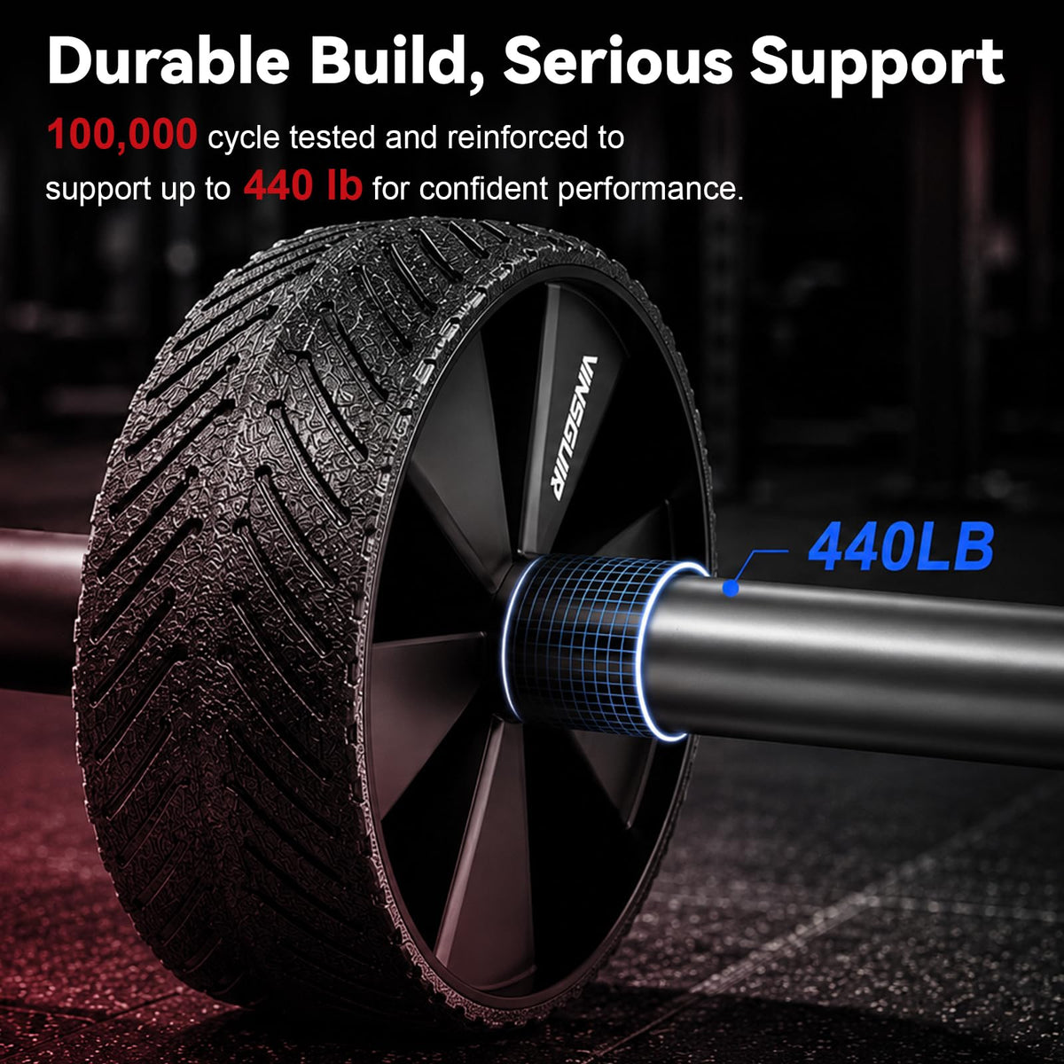 Ab Roller Wheel for Home Gym, Core Strength Workout Equipment for Men Women