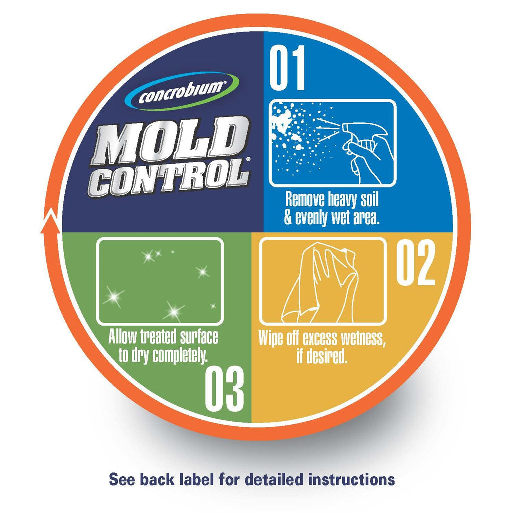 Concrobium Mold Control, 1 Gallon, Mold and Mildew Cleaner for Hard Surfaces, Helps Eliminate and Prevent Mold and Musty Odors, No Bleach Formula for Indoor and Outdoor Use