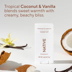Buy now Native Deodorant Contains Naturally Derived Ingredients, 72 Hour Odor Control | Deodorant for Women and Men, Aluminum Free with Baking Soda, Coconut Oil and Shea Butter | Coconut & Vanilla at indiglob india