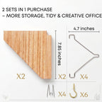 Fabric Wall Cubicle Corner Shelf with Hooks for Women Men, 2 Pack