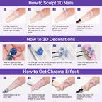 Official MIZHSE 3D Sculpting Gel for nail art comes in 2 packs, ideal for creating stunning 3D designs with easy application.