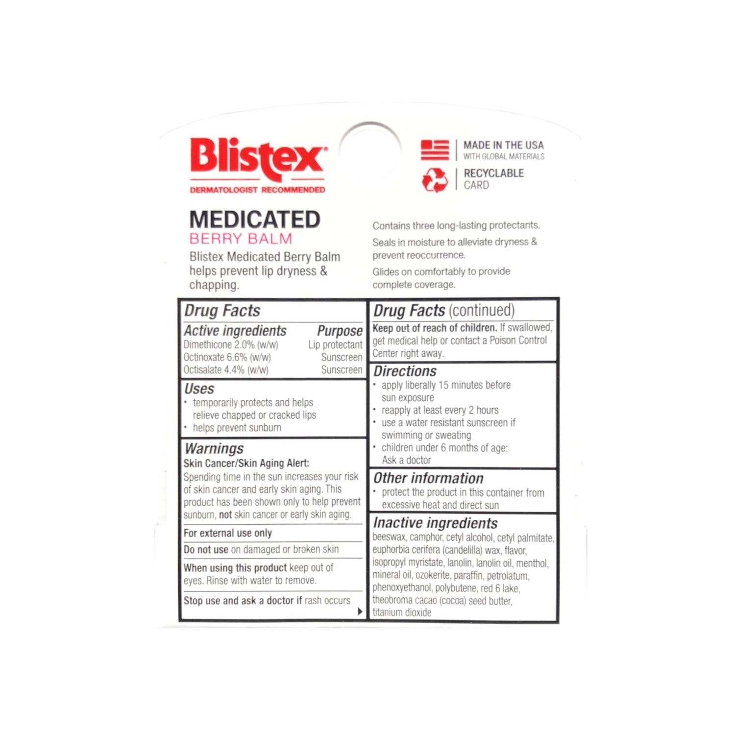 Buy now Blistex Medicated Berry Balm, 0.15 Ounces (Pack of 4) at indiglob india