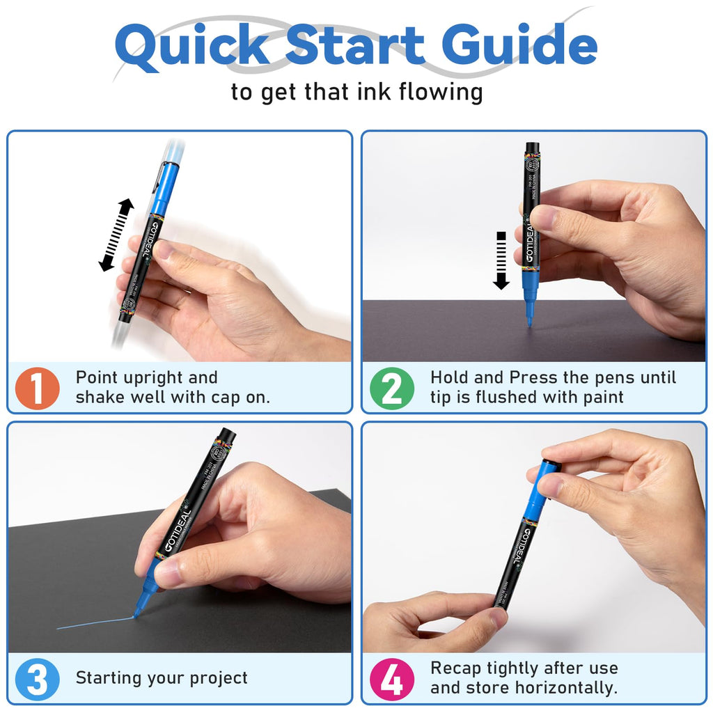 GOTIDEAL Fine Tip Liquid Chalk Markers for Blackboard, chalkboard markers