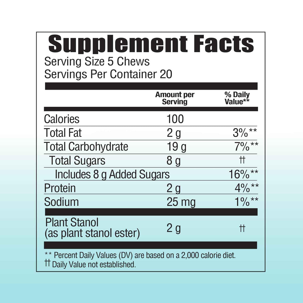 Benecol® Soft Chews – New Easy Bite Chew – with Plant Stanols Clinically Proven to Help Lower Cholesterol – Chocolate Flavor – 100 Count Pouch