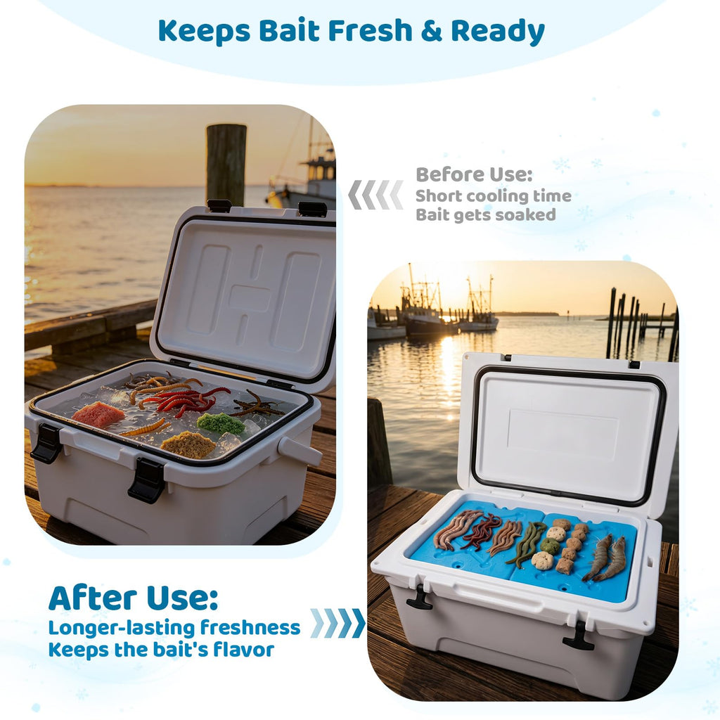 Large Ice Packs for Coolers (4Pcs) - 13 x 10 inch, 6Lb
