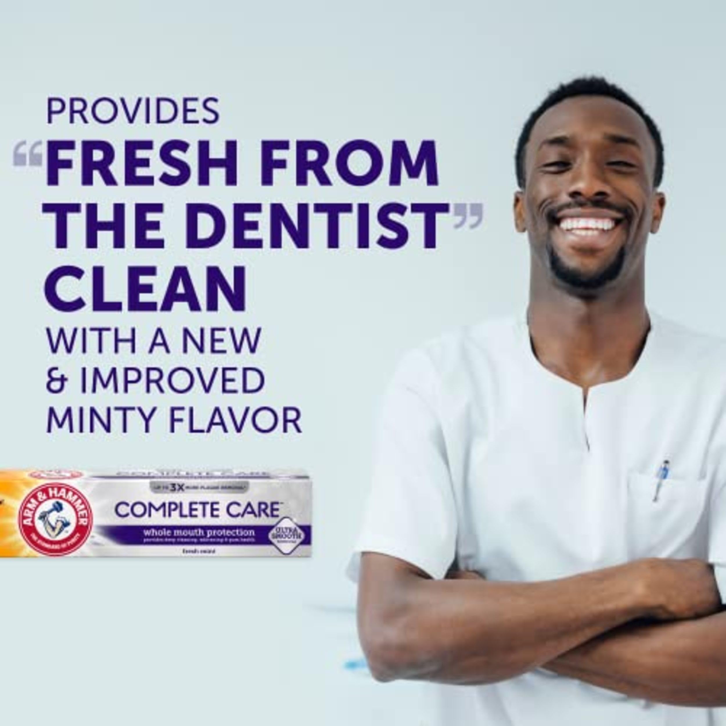 Buy now ARM & Hammer Complete Care Toothpaste, Teeth Whitening Toothpaste with Baking Soda, Fluoride, Whole Mouth Protection, Fresh Mint Flavor, 6.0 oz (Pack of 4) at indiglob india