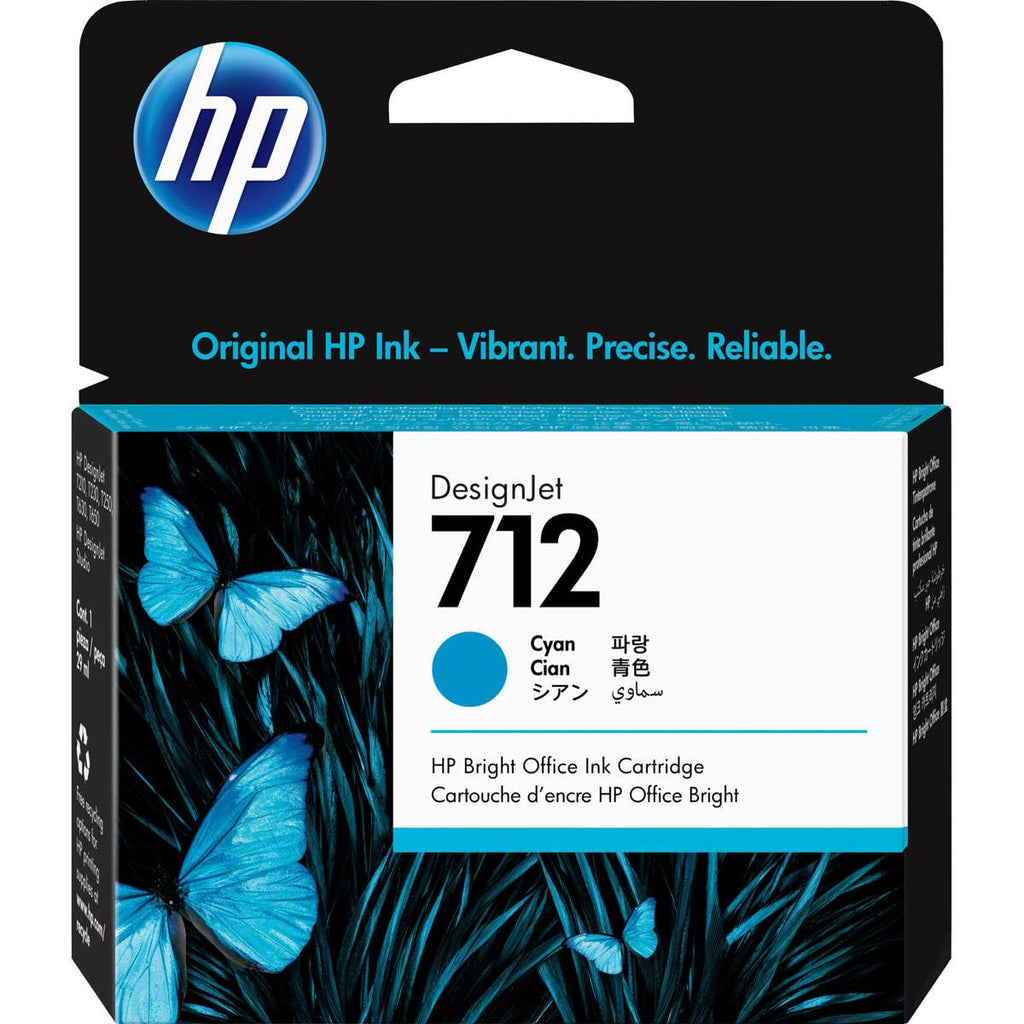 HP 712 29ml DesignJet Original Ink Cartridge for T650, T630, T230, T210 & Studio Plotter Printers
