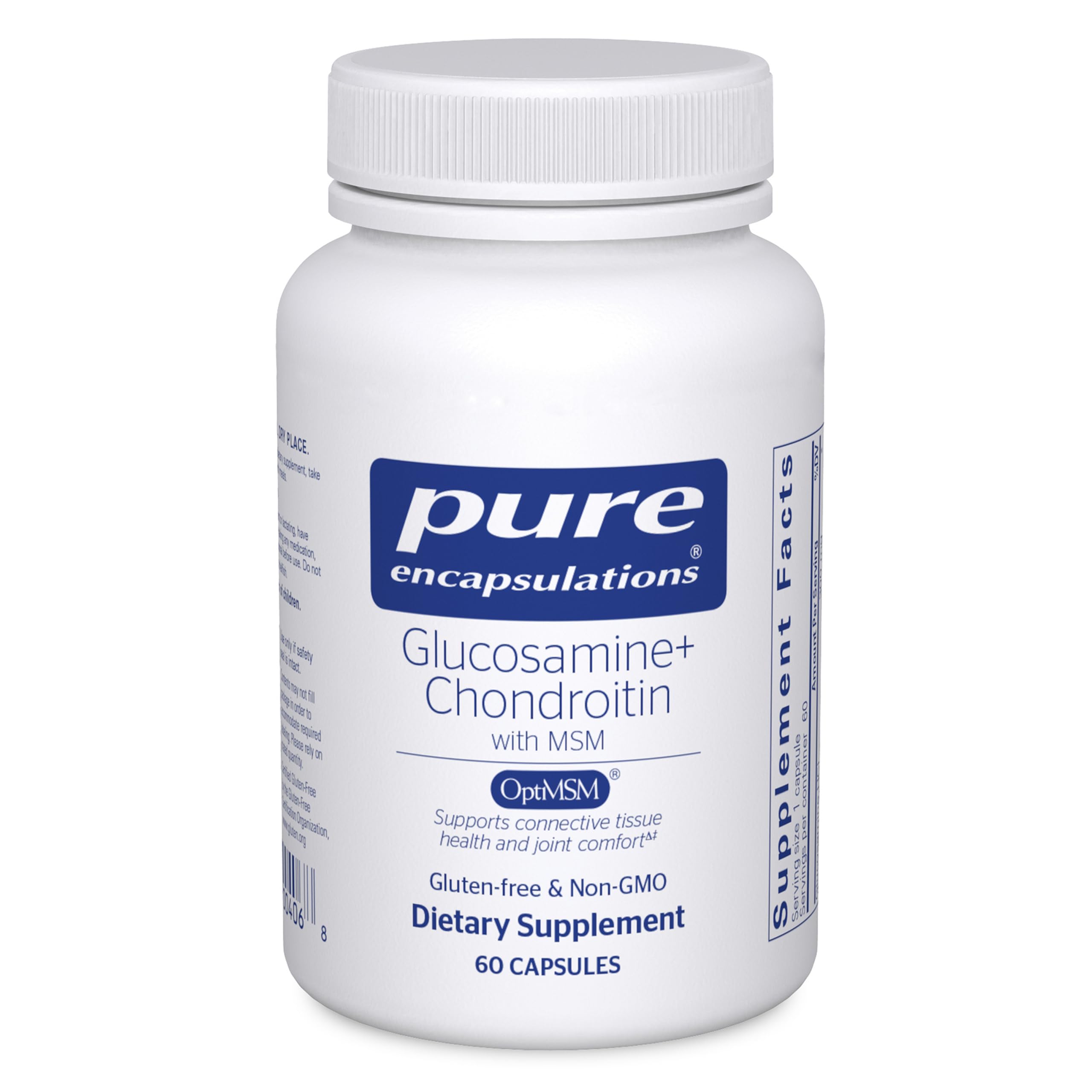 Pure Encapsulations Glucosamine Chondroitin with MSM, 60 Capsules | Supports Joint Health and Normal Cartilage Formation*, Maintains Enzyme Activity, Gluten-Free and Non-GMO