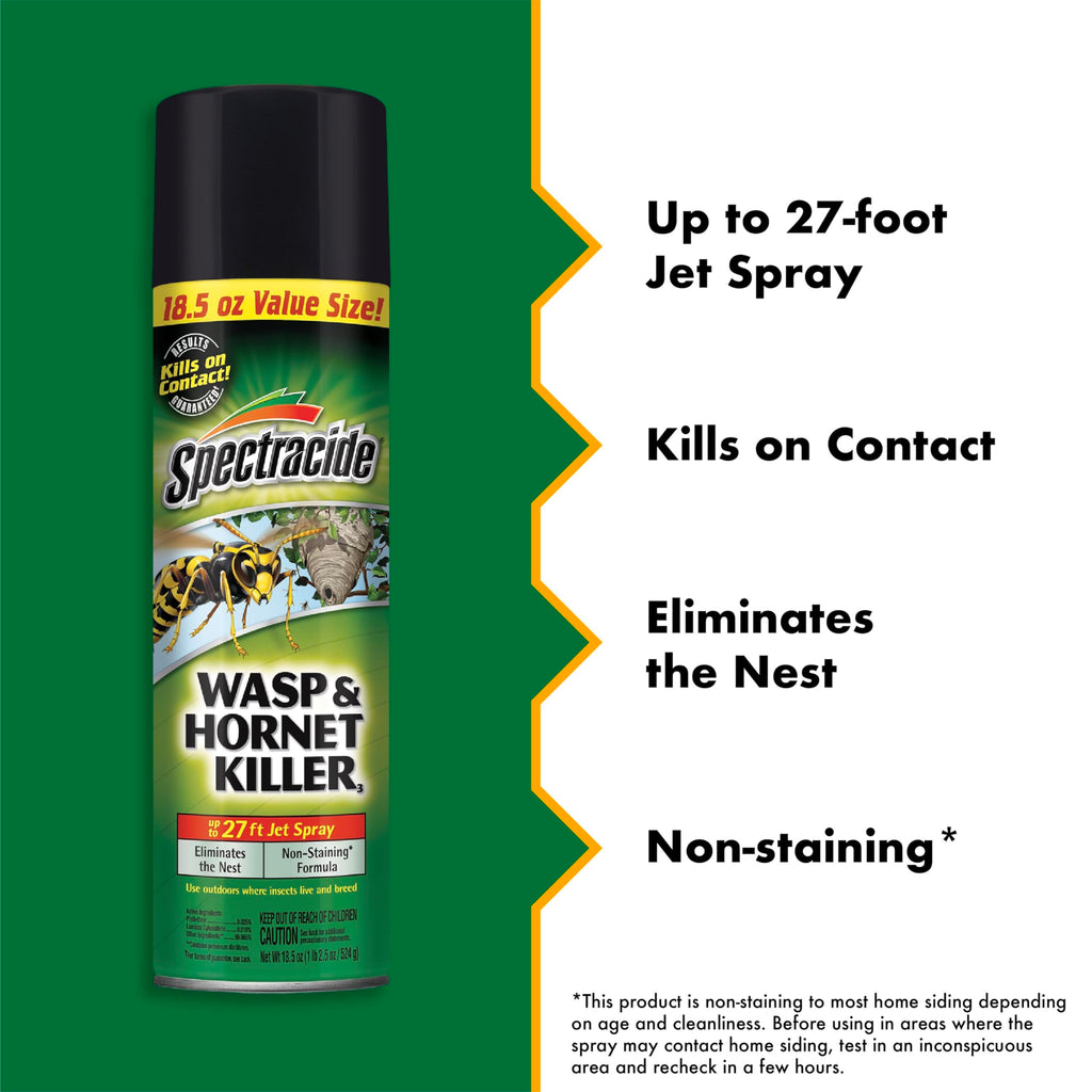 Spectracide Wasp & Hornet Killer Aerosol Spray 18.5 Oz, 12 Pack