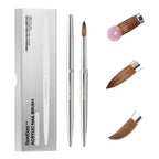 Beetles Gel Polish Nail Art Liner Brushes 5Pcs Painting Art Design Pen Set | Diamond Application Rhinestone Handle Dotting Drawing Sizes 5 7 9 11 20mm Nail Design Gift for Women