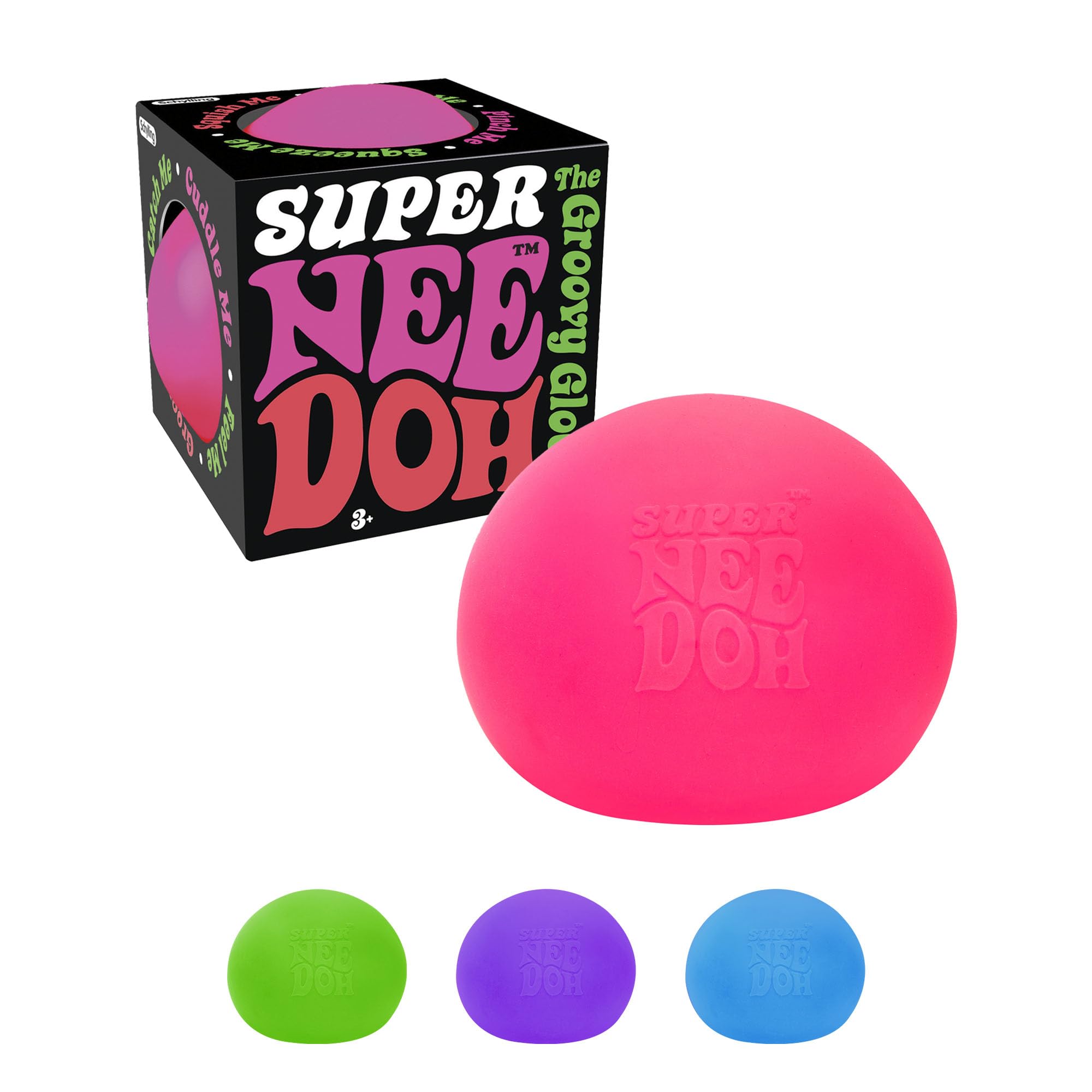 Buy now Schylling Brand Original Super Nee Doh Stress Ball Fidget Toy - Huge 4.5" in Diameter - Jumbo Squishy Squeezy Fun - Colors Assorted - Ages 3+ at indiglob india