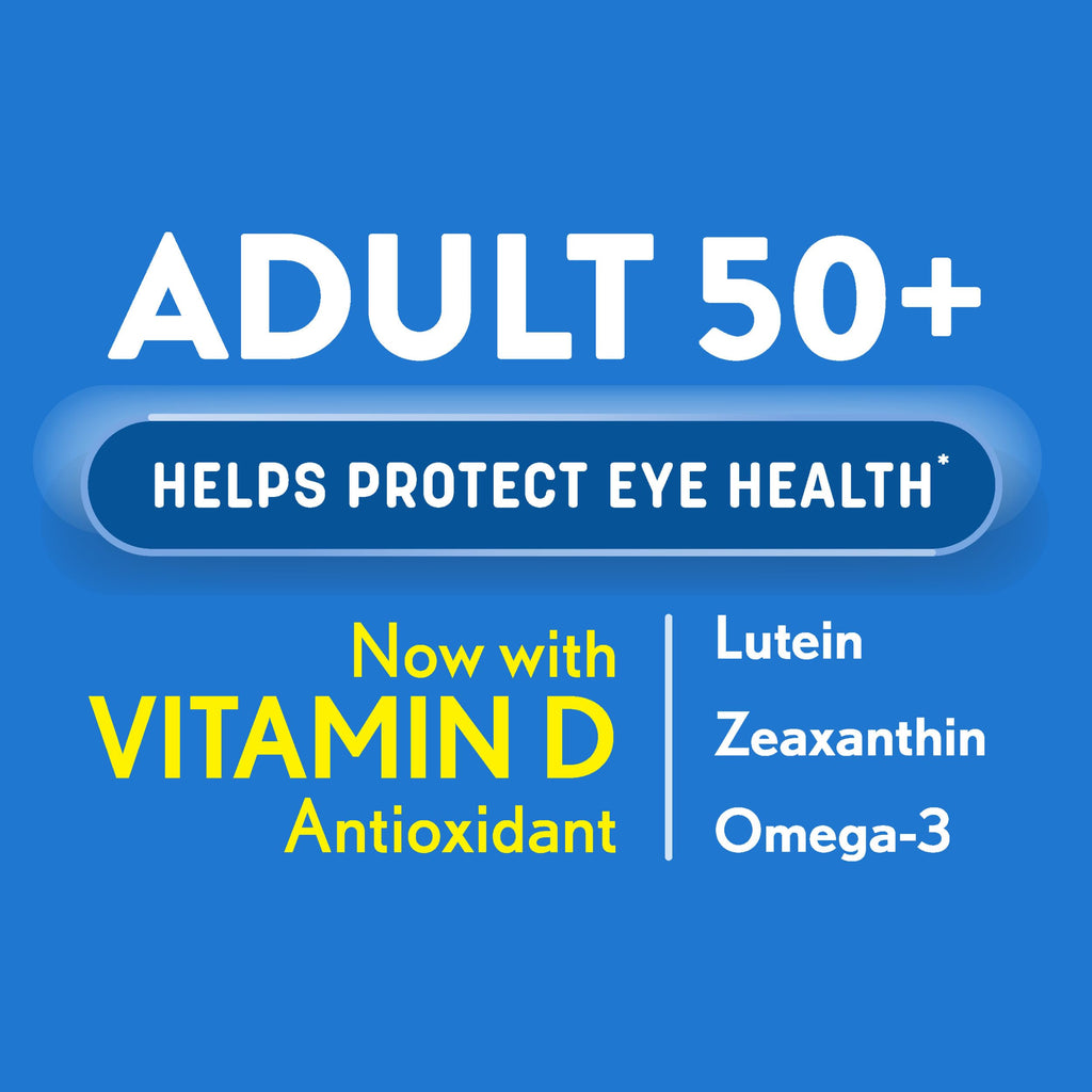 Ocuvite 50+ Eye Vitamins, Lutein & Zeaxanthin Supplement, 90 Softgels | Eye health supplement for adults 50+, omega-3, zinc, vitamins C & E, supports macular health*, men & women