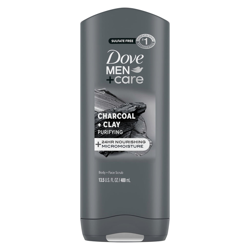 Buy now DOVE MEN + CARE Purifying Charcoal + Clay Body and Face Wash with 24-Hour Nourishing Micromoisture Technology Body Wash for Men, 13.5 oz at indiglob india