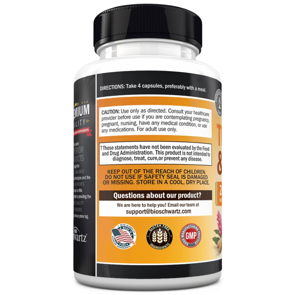 Turmeric and Ginger Supplement with BioPerine, 160 Capsules