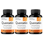 Sandhu's Quercetin 500mg Capsules 1000mg Per Serving 240 Ct Vegetarian | Immune Support Quercitin Supplements Gluten-Free Antioxidant For Circulatory Health 120 Servings By Sandhu's
