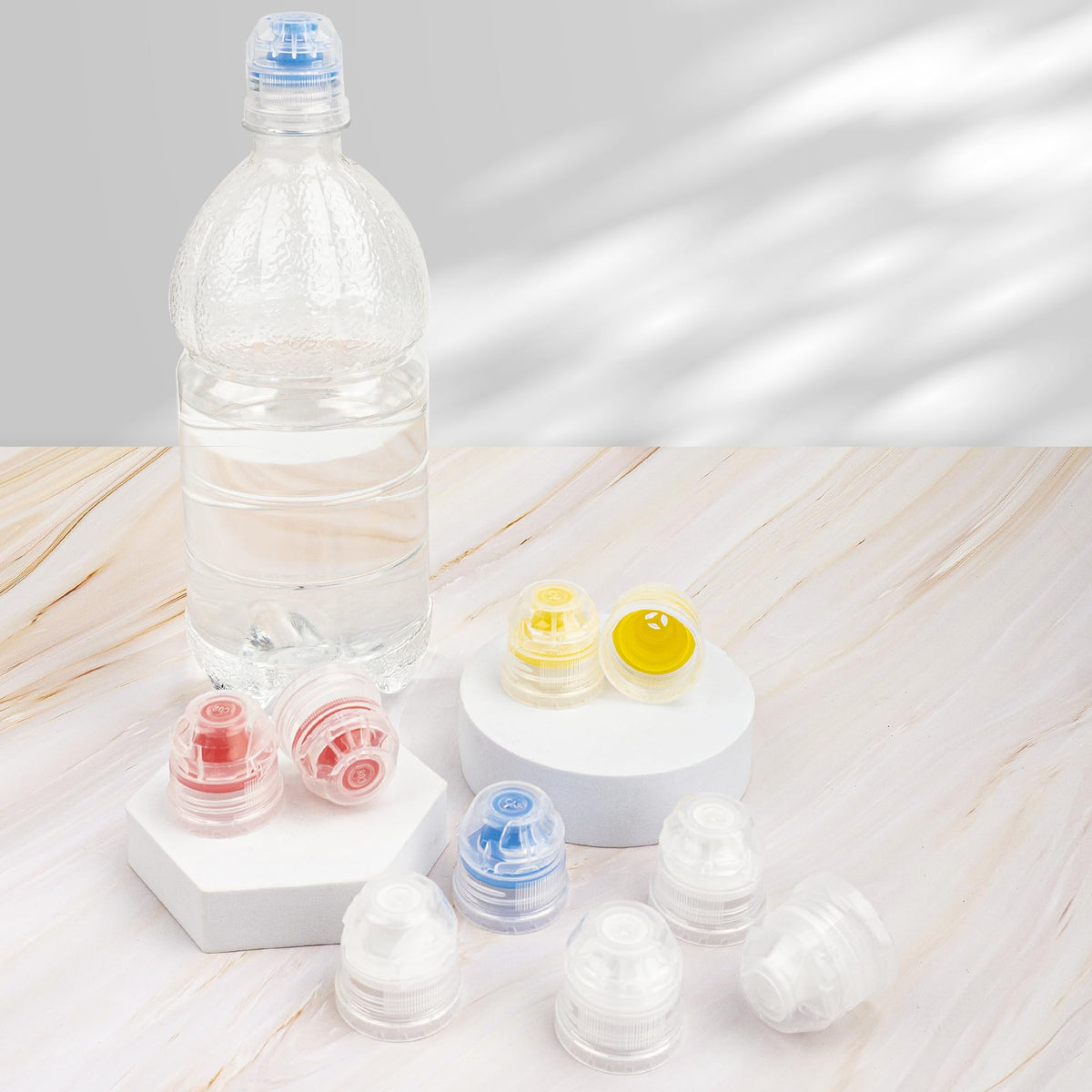 28mm Push Pull Cap, Replacement Water Bottle Flip Tops with Seal Tab for Smart Bottles or Soda Water Bottles, 10PCS