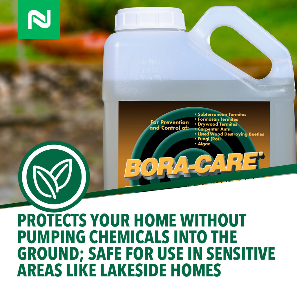 Bora-Care Termiticide Insecticide and Fungicide Concentrate, Wood Treatment for Termite and Beetle Prevention, 1 Gallon