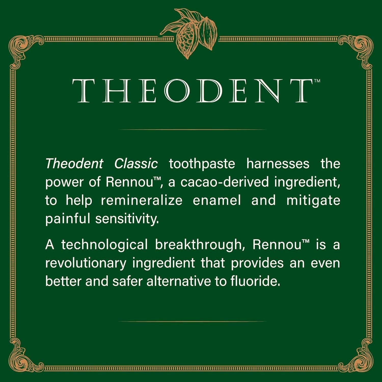 Buy now Theodent Classic with Rennouâ„¢: Fluoride-Free Theobromine Toothpaste for Proven Remineralization, Sensitivity Relief & Natural Whitening, Spearmint (3.4 Ounces, 96.4 Grams) at indiglob india