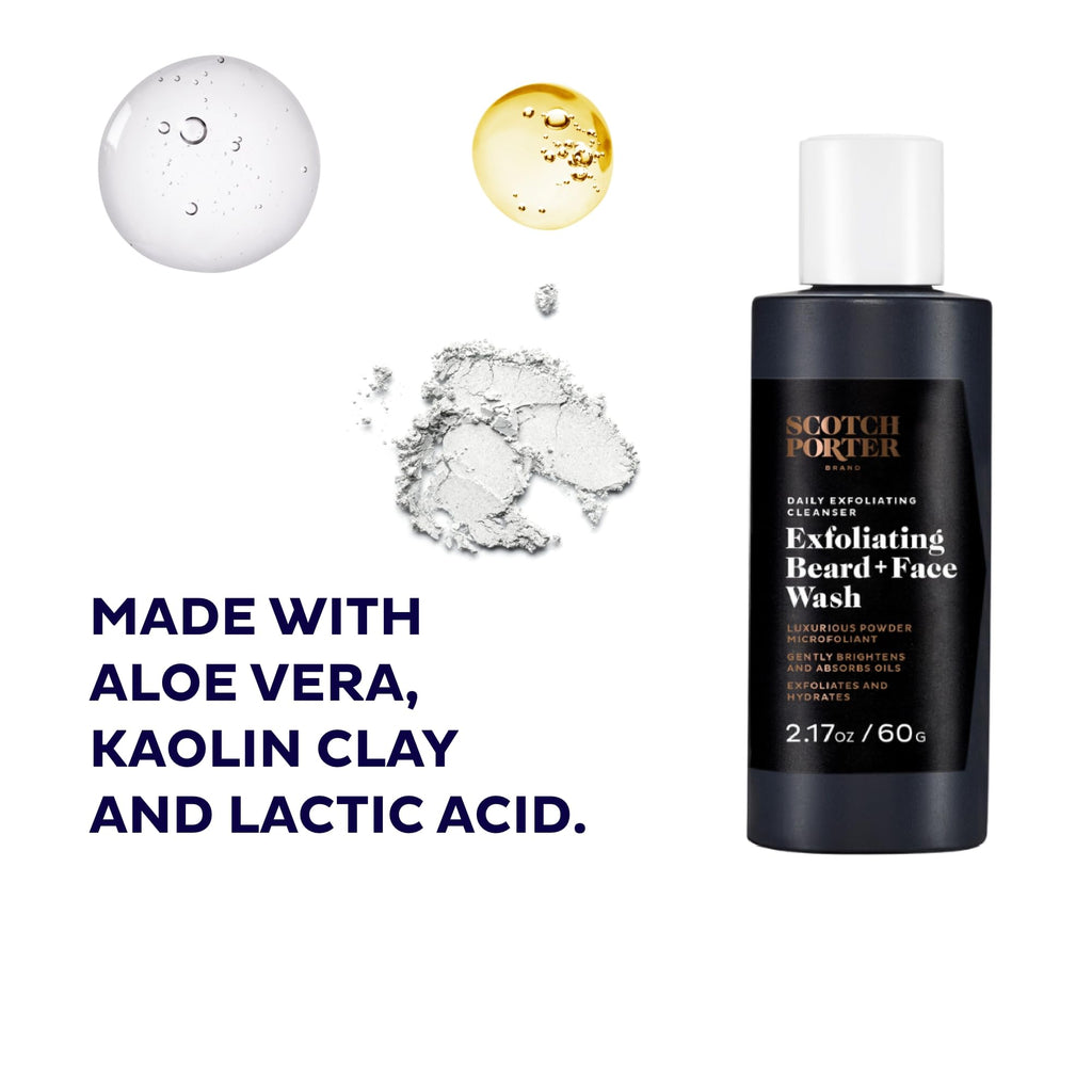 Scotch Porter Daily Exfoliating Beard Wash & Face Cleanser for Men
