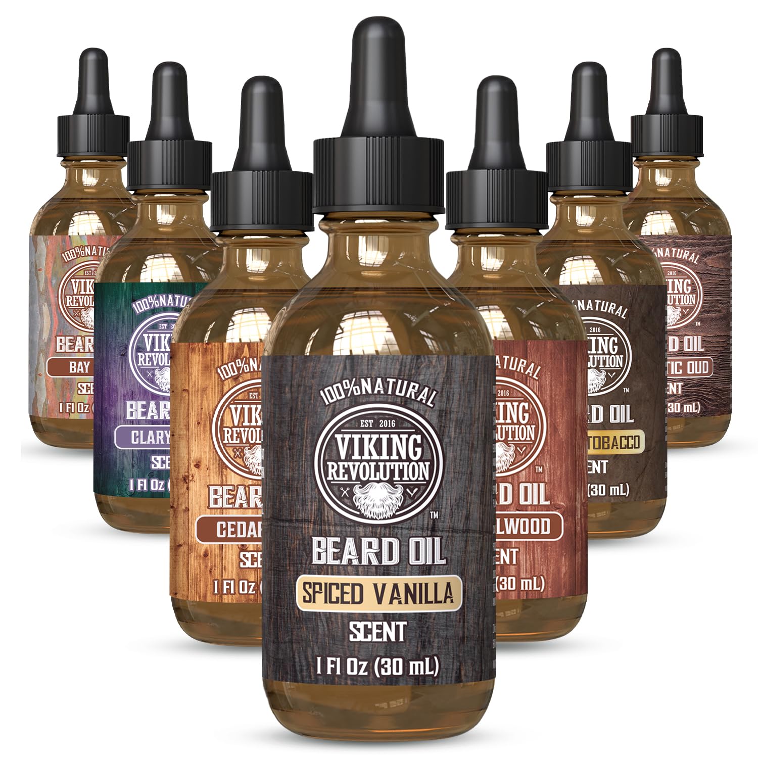 Buy now Viking Revolution Beard Oil with Clary Sage for Men - Natural Blend with Argan and Jojoba Oils for Softening, Strengthening, and Moisturizing at indiglob india