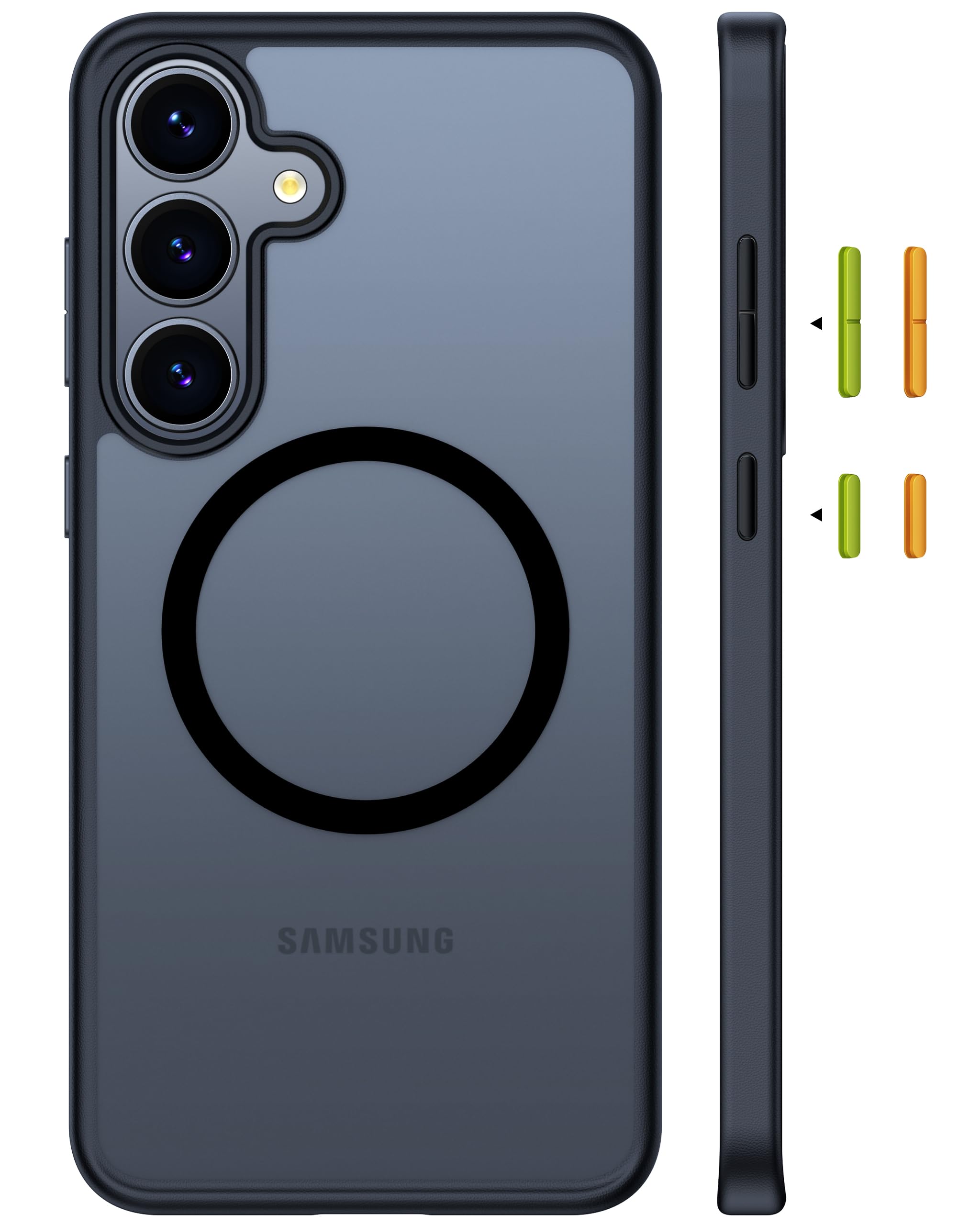 Buy now TORRAS Magnetic Shockproof for Samsung Galaxy S23 Ultra Case, Fit for MagSafe, 4X Military Grade Protection, Translucent Slim Case for Samsung S23 Ultra Case Anti-Fingerprint Anti-Scratch, Black at indiglob india