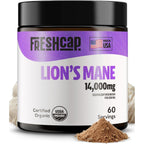 Buy now FreshCap Mushrooms Lions Mane Supplement Powder 14,000mg - Lions Mane Extract, Mushroom Supplement for Focus & Memory, Organic Lions Mane Powder (60 Servings) 2.1 Ounce (Pack of 1) Lion's Mane at indiglob india