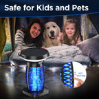 ZECHUAN Solar Bug Zapper Outdoor Waterproof, Electric Mosquitoes Zapper