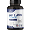 Nutreb Liver & Colon Cleanse - 2X Stronger - Liver Cleanse Detox & Repair - Colon Cleanser & Detox - Premium Milk Thistle Supplement - Men & Women - Vegan 90 Capsules