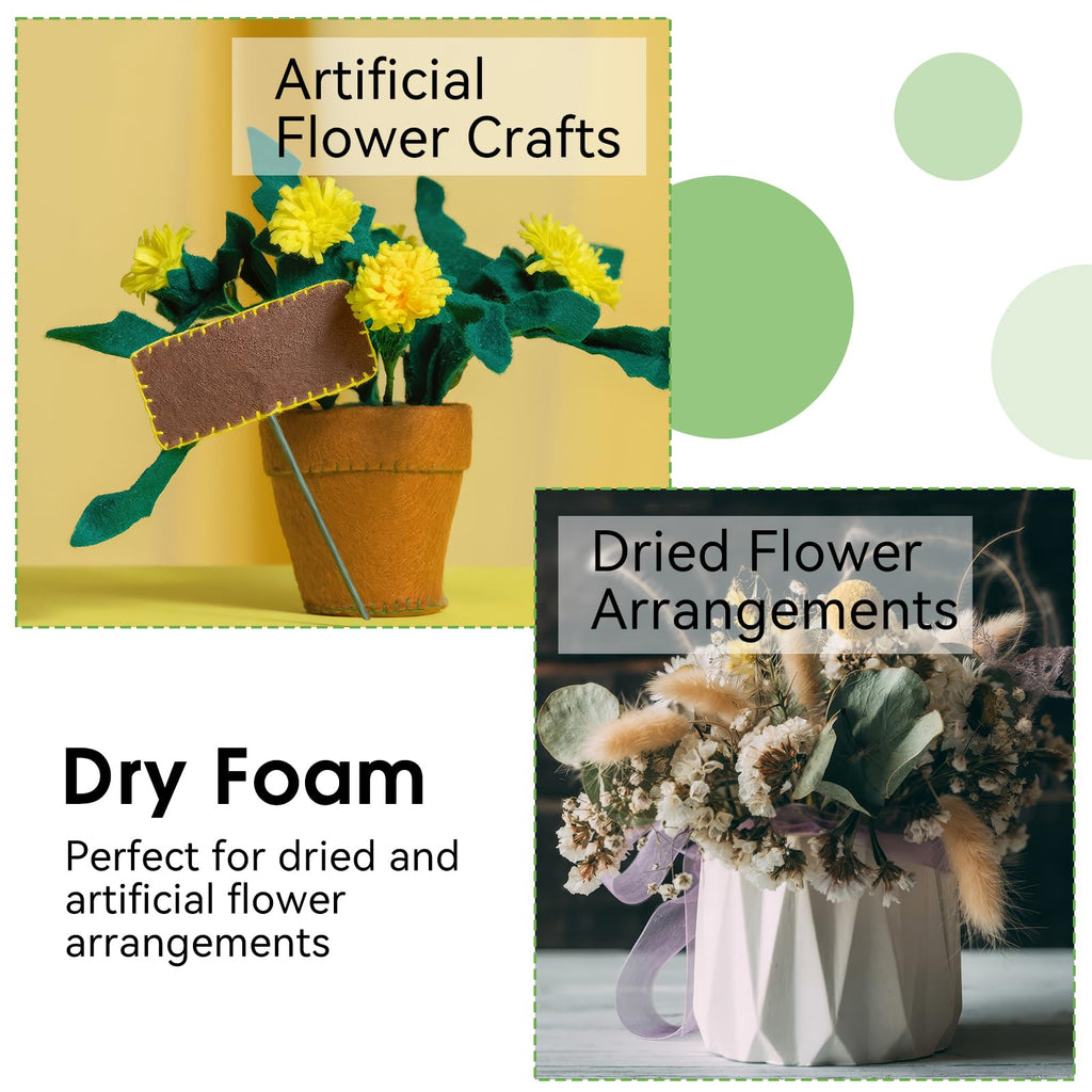 6 Pack 5.5"L x 3.1"W x 1.6"H Floral Foam Blocks, Styrofoam for Planters