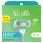 Gillette Venus Extra Smooth Womens Razor Blade Refills, 6 Count, Designed for a Close, Smooth Shave