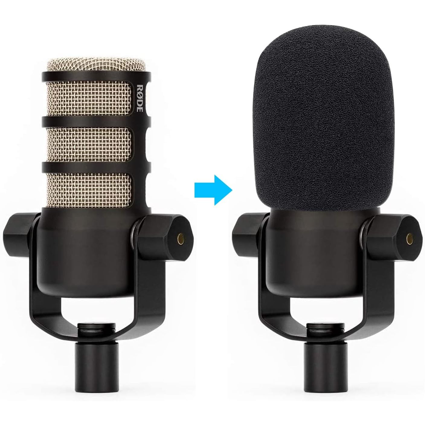 Buy now PodMic Pop Filter Foam Cover - Mic Windscreen Wind Cover Customized for Rode PodMic USB Versatile Dynamic Broadcast Microphone to Blocks Out Plosives at indiglob india