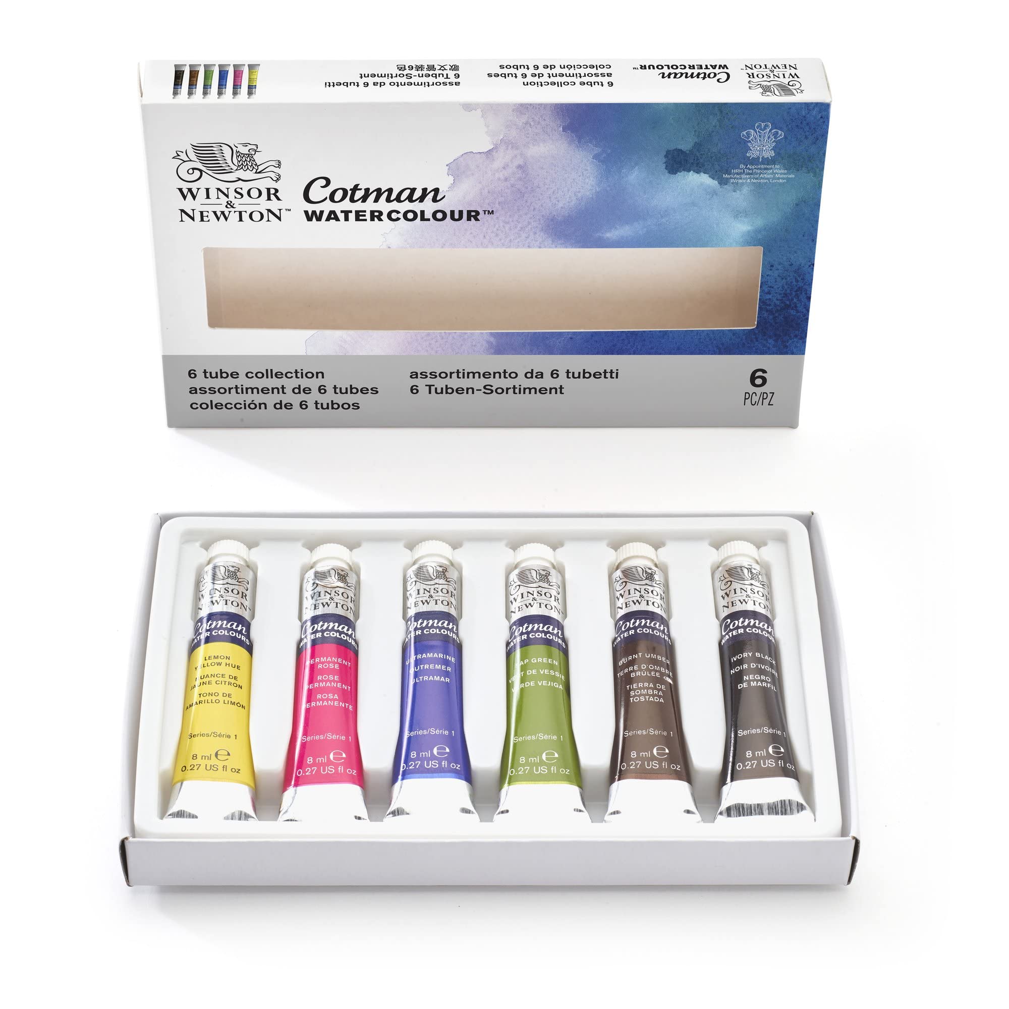 Buy now Winsor & Newton Cotman Watercolor Paint Set, Field Pocket Set, 12 Half Pan w/ Brush, Sponge, Bottle 6 Tube Set 8ml at indiglob india