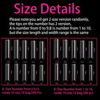 Buy now 500 Pcs Clear Extra Long C Curve False Nail Tips,XXL C Curve Acrylic Fake Nail Tips with Bag for Nail Salon and DIY, Extra Long French Tips Half Cover Straight Square Nail Tips 10 Sizes at indiglob india